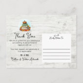Dank u Zonnebloem Pompoen Herfst Boerderij Custom Briefkaart (Achterkant)