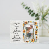 Dank u Zonnebloem Pompoen Herfst Boerderij Custom Briefkaart (Staand voorkant)