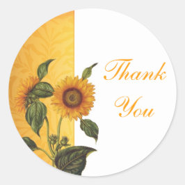 Dank u zonnebloem stickers