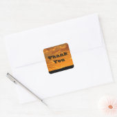 Dank u zonsondergang foto Oranje avond dankbaarhei Vierkante Sticker (Envelop)