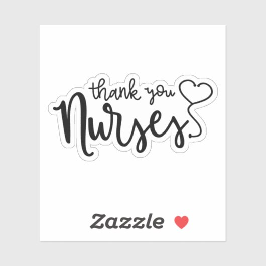 Dank u zuster | Fancy script Sticker (Vel)
