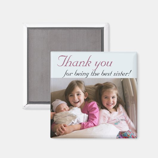Dank u zuster foto magneet (Voorkant / Achterkant)