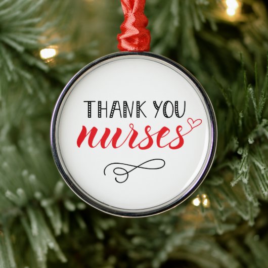 Dank u zuster | Fun Font Metalen Ornament (Boom)