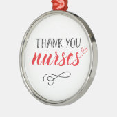 Dank u zuster | Fun Font Metalen Ornament (Links)