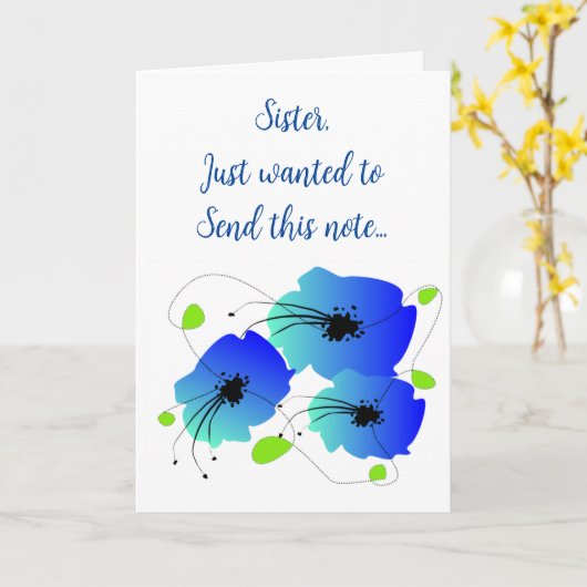 Dank u zuster kaart (Gele Bloem)