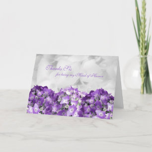 Dank u zuster Maid of Honor Custom Note Kaart