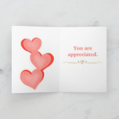 "Dank u, zuster" met verpleegster en harten Bedankkaart (Binnen)