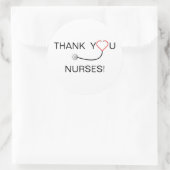 Dank u zuster ronde sticker (Tas)