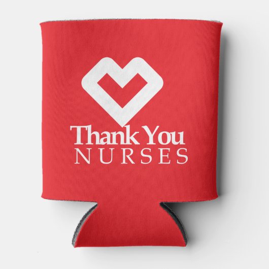 Dank u zuster | Rood hart Blikjeskoeler (Voorkant)