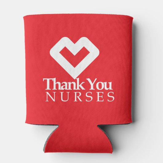 Dank u zuster | Rood hart Blikjeskoeler (Achterkant)