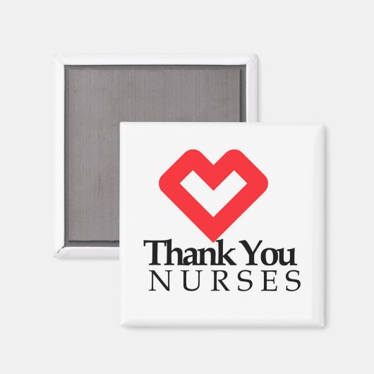 Dank u zuster | Rood hart Magneet (Voorkant / Achterkant)