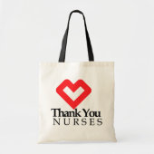 Dank u zuster | Rood hart Tote Bag (Voorkant)