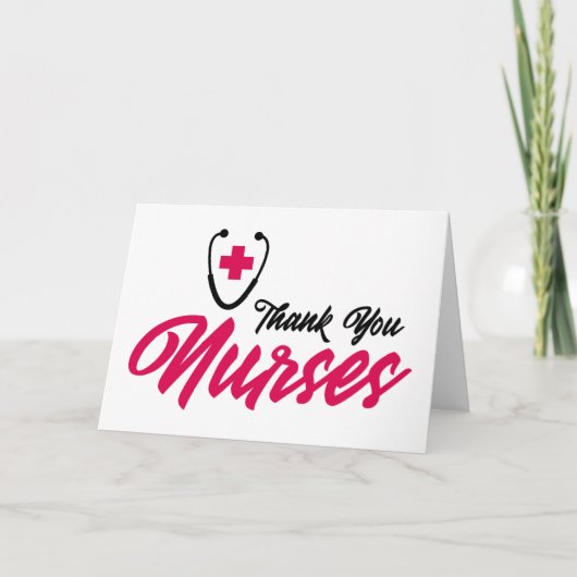 Dank u zuster | Roze Kaart (Voorkant)