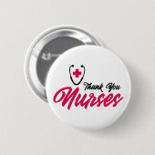 Dank u zuster | Roze Ronde Button 5,7 Cm (Voorkant /achterkant)