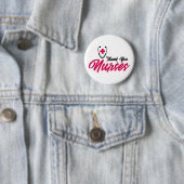 Dank u zuster | Roze Ronde Button 5,7 Cm (In situ)