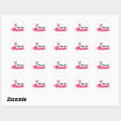 Dank u zuster | Roze Ronde Sticker (Vel)