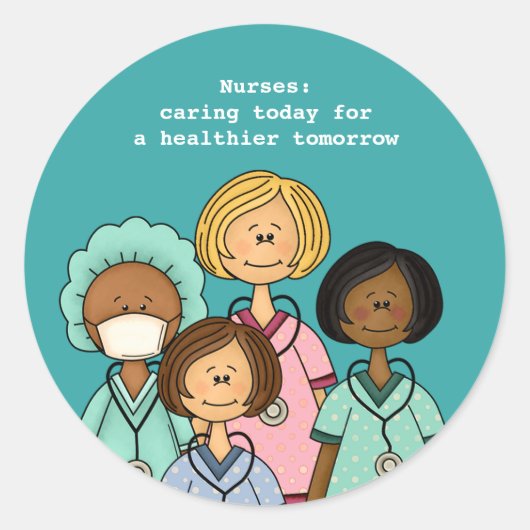 Dank u zuster-Stickers Ronde Sticker (Voorkant)