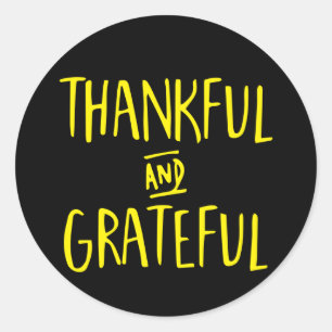 Dank u zwart en geel bruiloft / feest ronde sticker