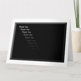 Dank u, zwart en wit bedankkaart