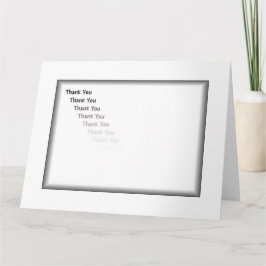 Dank u, zwart en wit bedankkaart