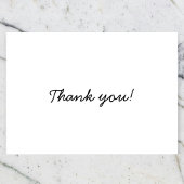Dank U Zwart en Wit Kaart