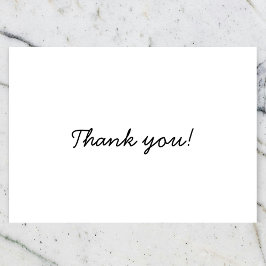 Dank U Zwart en Wit Kaart