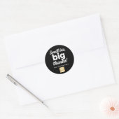 Dank u zwart wit business logo ronde sticker (Envelop)
