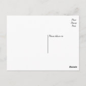 Dank u zwart-wit Damask Floral Briefkaart (Achterkant)