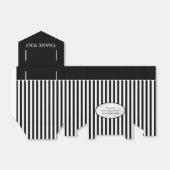 Dank u - Zwart/Wit Eenvoudige Strepen Patroon Bedankdoosjes (Uitgevouwen)