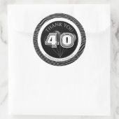 Dank u: Zwart-wit Elke Verjaardagsfeestje Ronde Sticker (Tas)