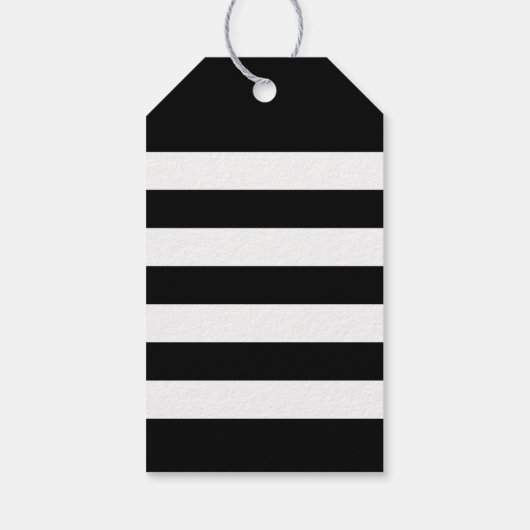 Dank u Zwart-wit Modern Script Bruiloft Cadeaulabel (Achterkant)