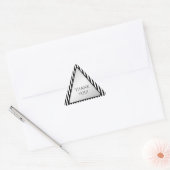 Dank u zwart/witte streep geometrische driehoek sticker (Envelop)