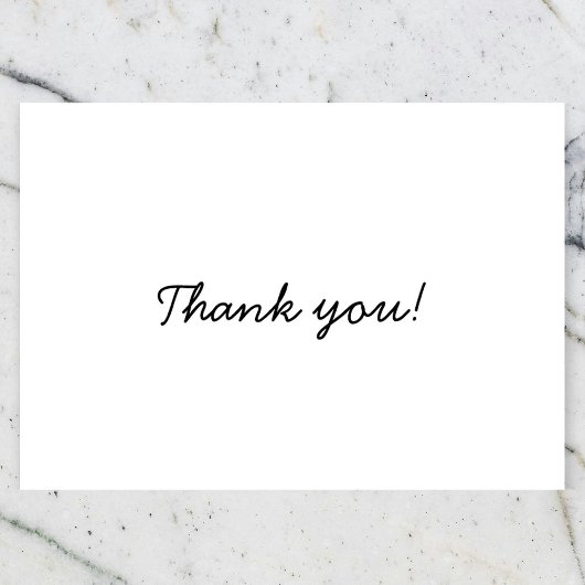 Dank U Zwarte en Witte Kaart