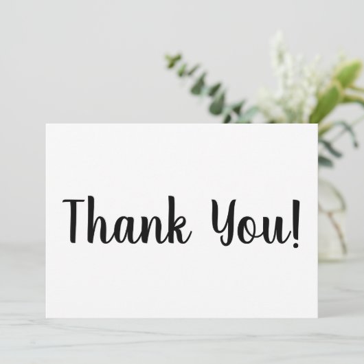 Dank u zwarte witte borstelmanuscript stijlvolle k (Staand voorkant)