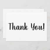 Dank u zwarte witte borstelmanuscript stijlvolle k (Voorkant / Achterkant)