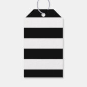 Dank U Zwarte Witte Calligrafie Monogram Favor Cadeaulabel (Achterkant)