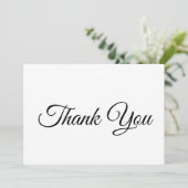 Dank u zwarte witte klassieke manuscriptelegante k (Staand voorkant)