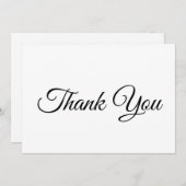 Dank u zwarte witte klassieke manuscriptelegante k (Voorkant / Achterkant)