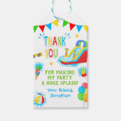 Dank u zwembad Waterslide Summer Party Cadeaulabel (Voorkant)