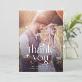 Dank u Zwemel Overlay Text Wedding Bedankkaart (Staand voorkant)