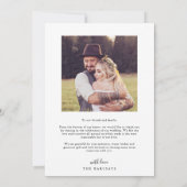Dank u Zwemel Overlay Text Wedding Bedankkaart (Achterkant)