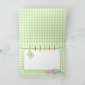 Dank     UBlank - Quilt Squares on Clotheline Bedankkaart (Binnen)