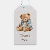 Dank uw  beer Cartoon Verjaardag Duitsland Cadeaulabel (Voorkant)