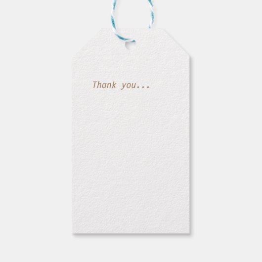 Dank uw  beer Cartoon Verjaardag Duitsland Cadeaulabel (Achterkant)