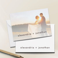 Dank van de moderne Pas getrouwd Noteer Foto