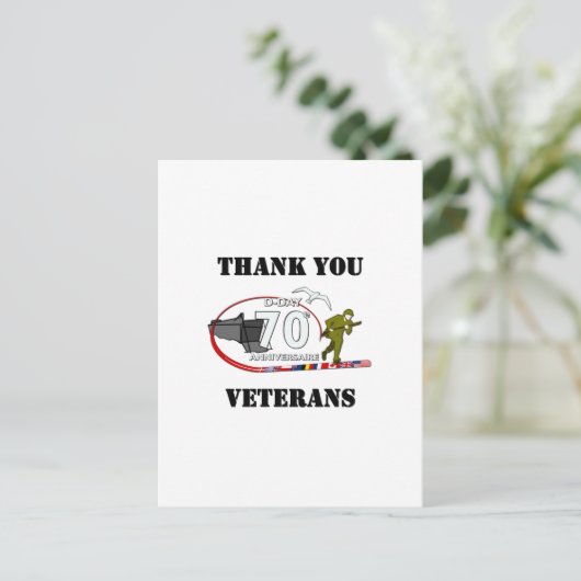 Dank veteranen - Thank you veterans Briefkaart (Staand voorkant)