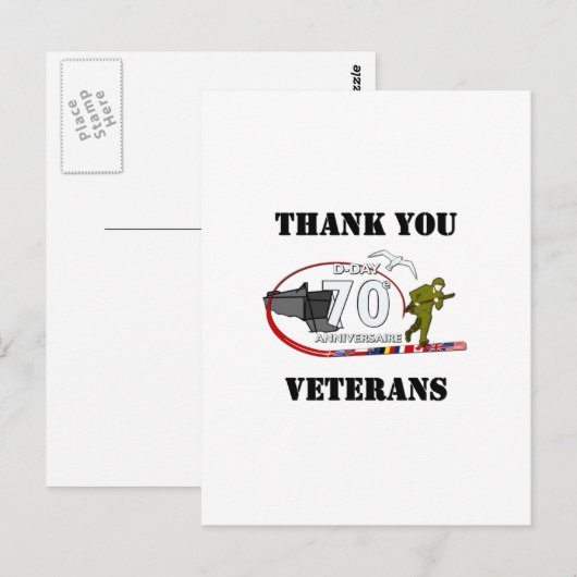 Dank veteranen - Thank you veterans Briefkaart (Voorkant / Achterkant)