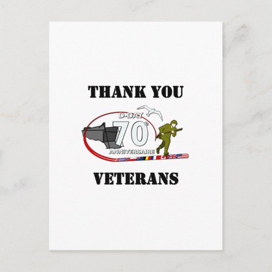 Dank veteranen - Thank you veterans Briefkaart (Voorkant)