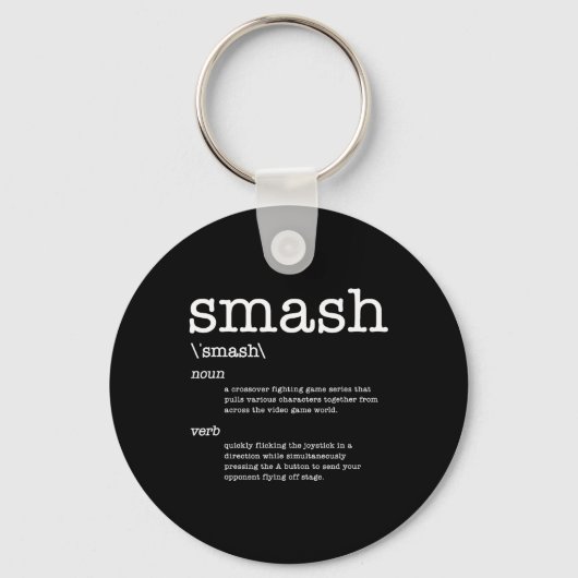 Dank Videogames Smash Definitie Videospel Sleutelhanger (Voorkant)