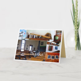 Dank Vintage School House Collage Kaart